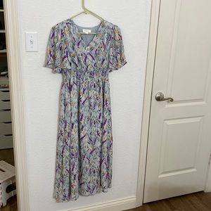 Bohme floral midi dress